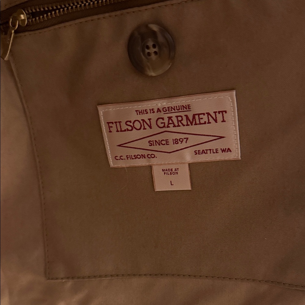 Men's Brown Filson Jacket - Picture 2 of 3